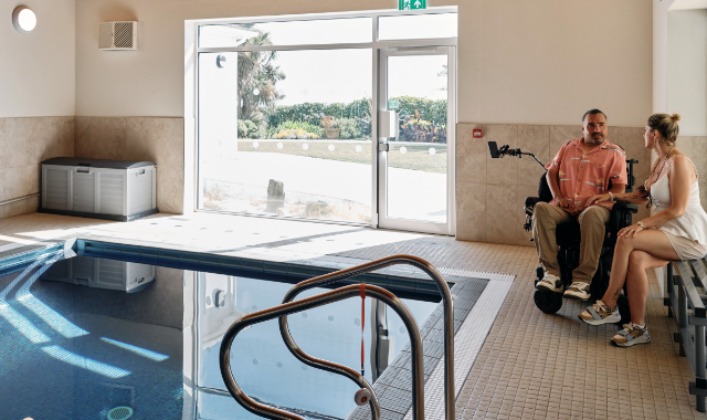 Accessible Hydrotherapy Pool at Maison des Landes Jersey